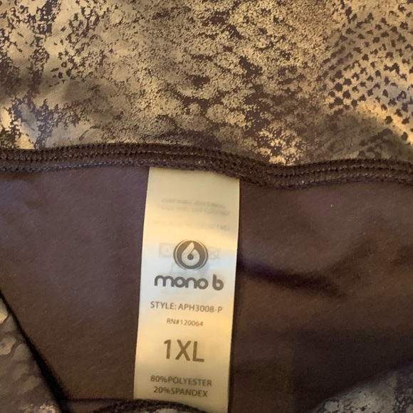 Mono B Snake foil high waist leggings, New with tags - Picture 5 of 5